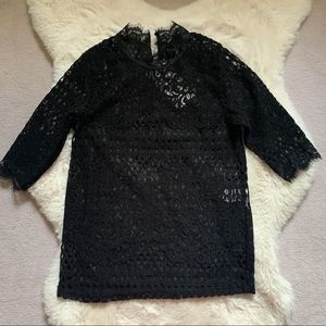New Black Zara Lace Top